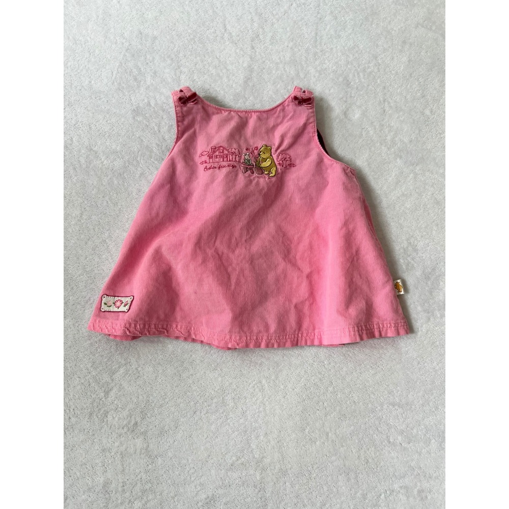 Classic Pooh Corduroy Jumper Pink Embroidered Winnie The Pooh 3 Months